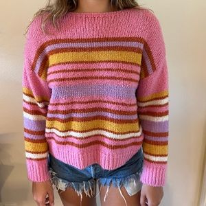 pink sweater